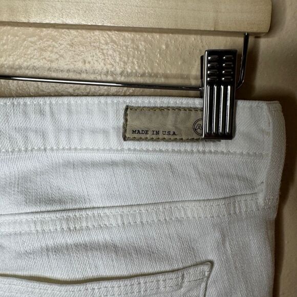 AG Adriano Goldschmied Jeans Women's 29R White The Prima Mid-Rise Cigarette - Picture 9 of 13